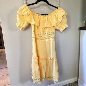 Smocked yellow dress - Shein - size Medium